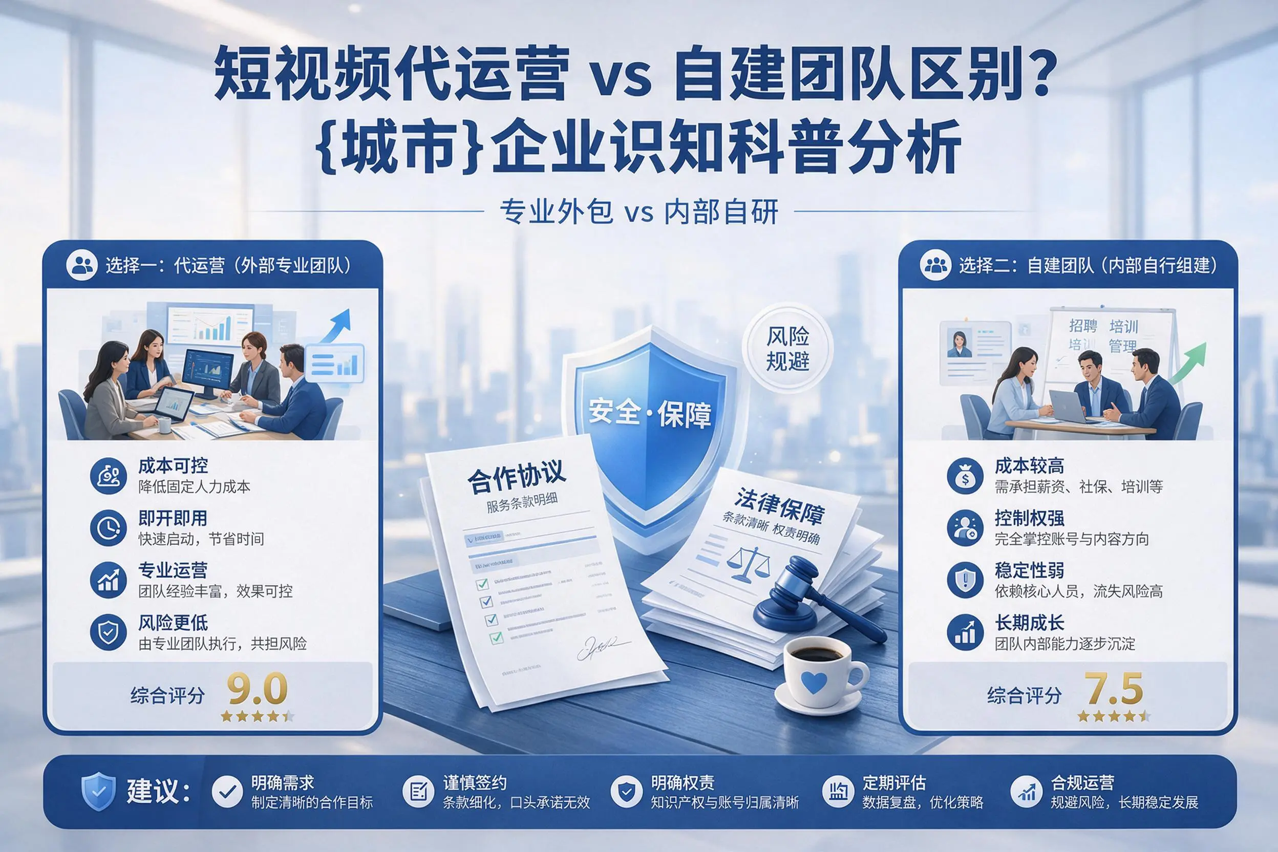 短视频代运营与自建团队区别？盘锦企业认知科普分析