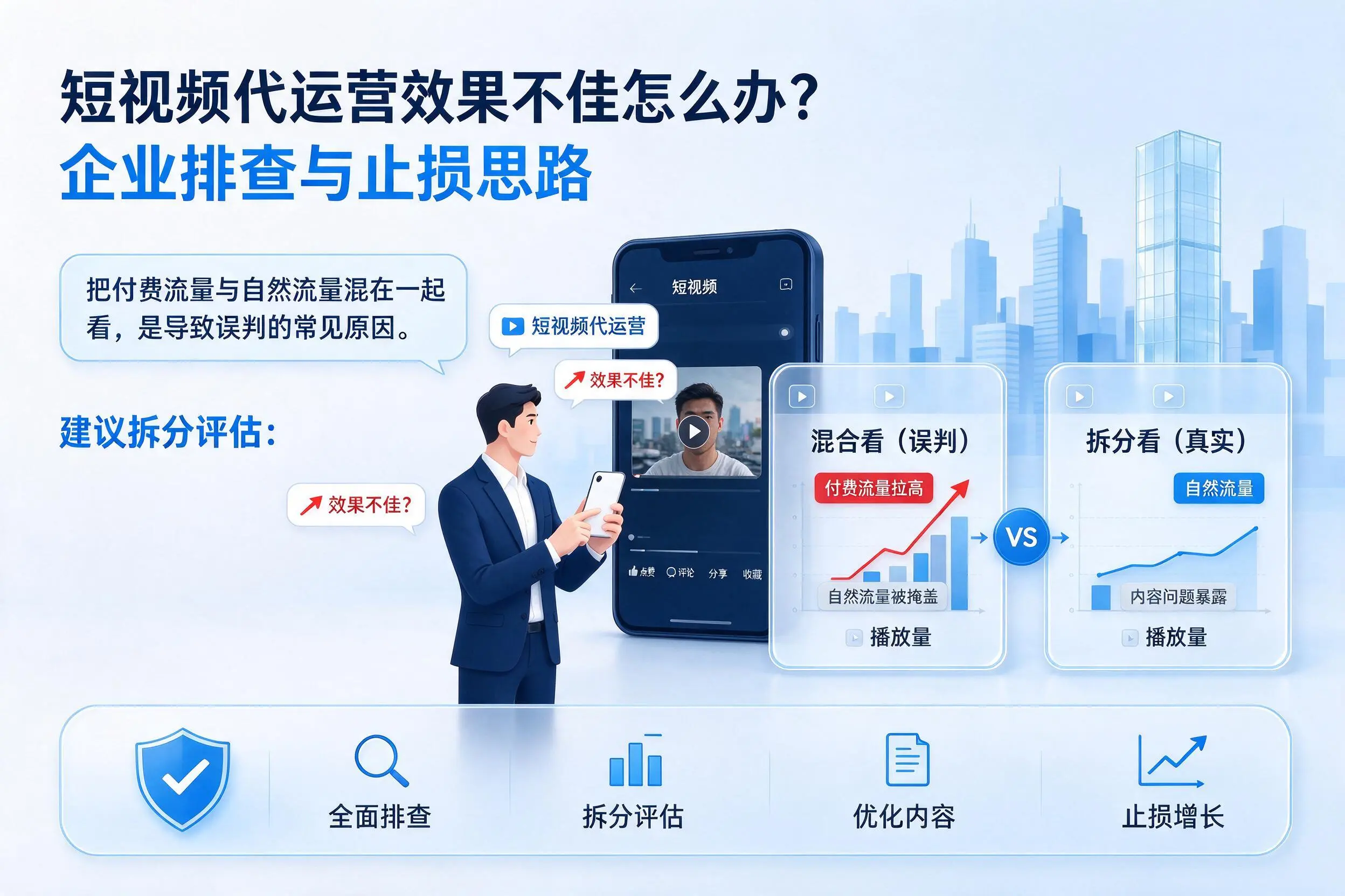 短视频代运营效果不佳怎么办？盘锦企业排查与止损思路
