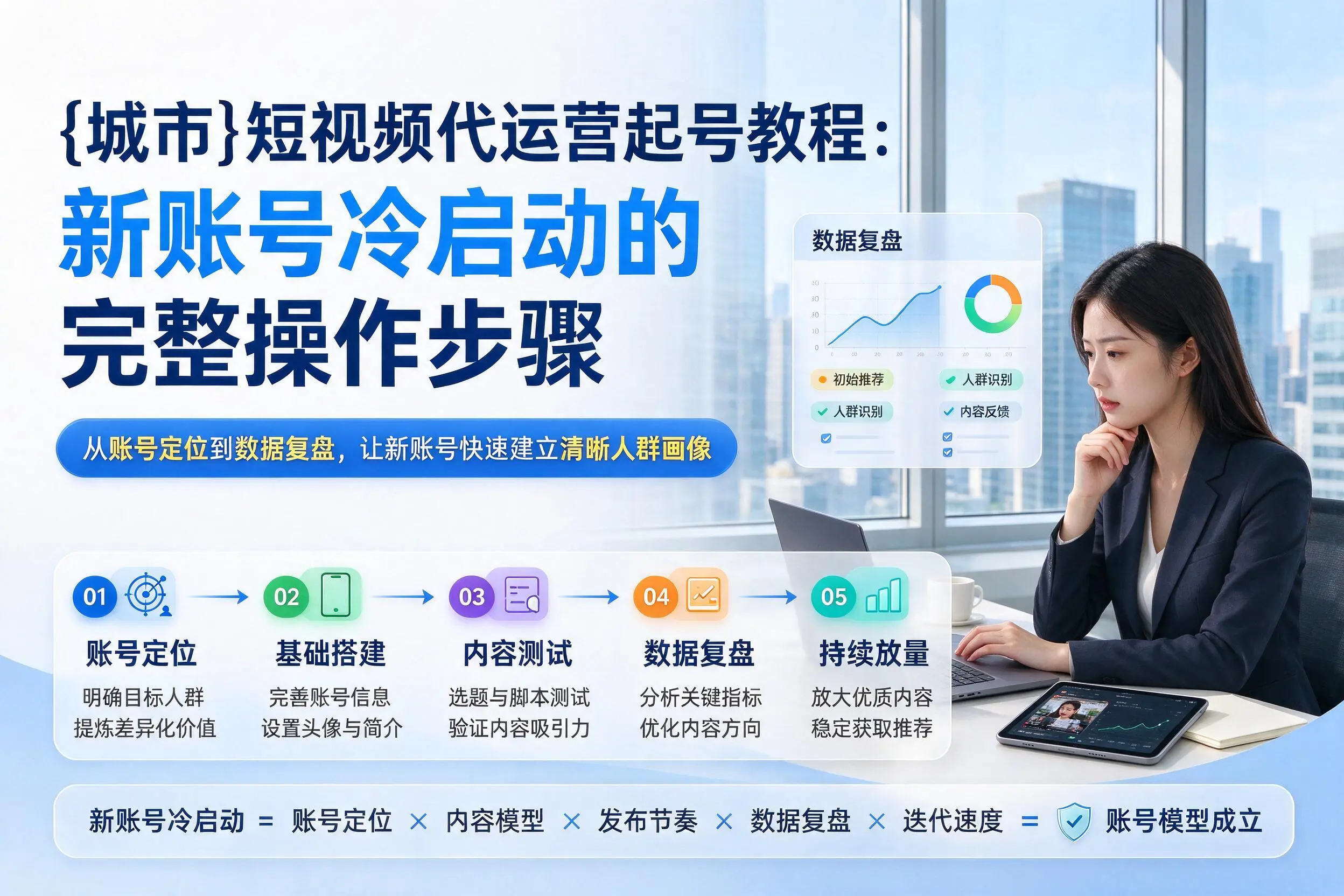 盘锦短视频代运营起号教程:新账号冷启动的完整操作步骤