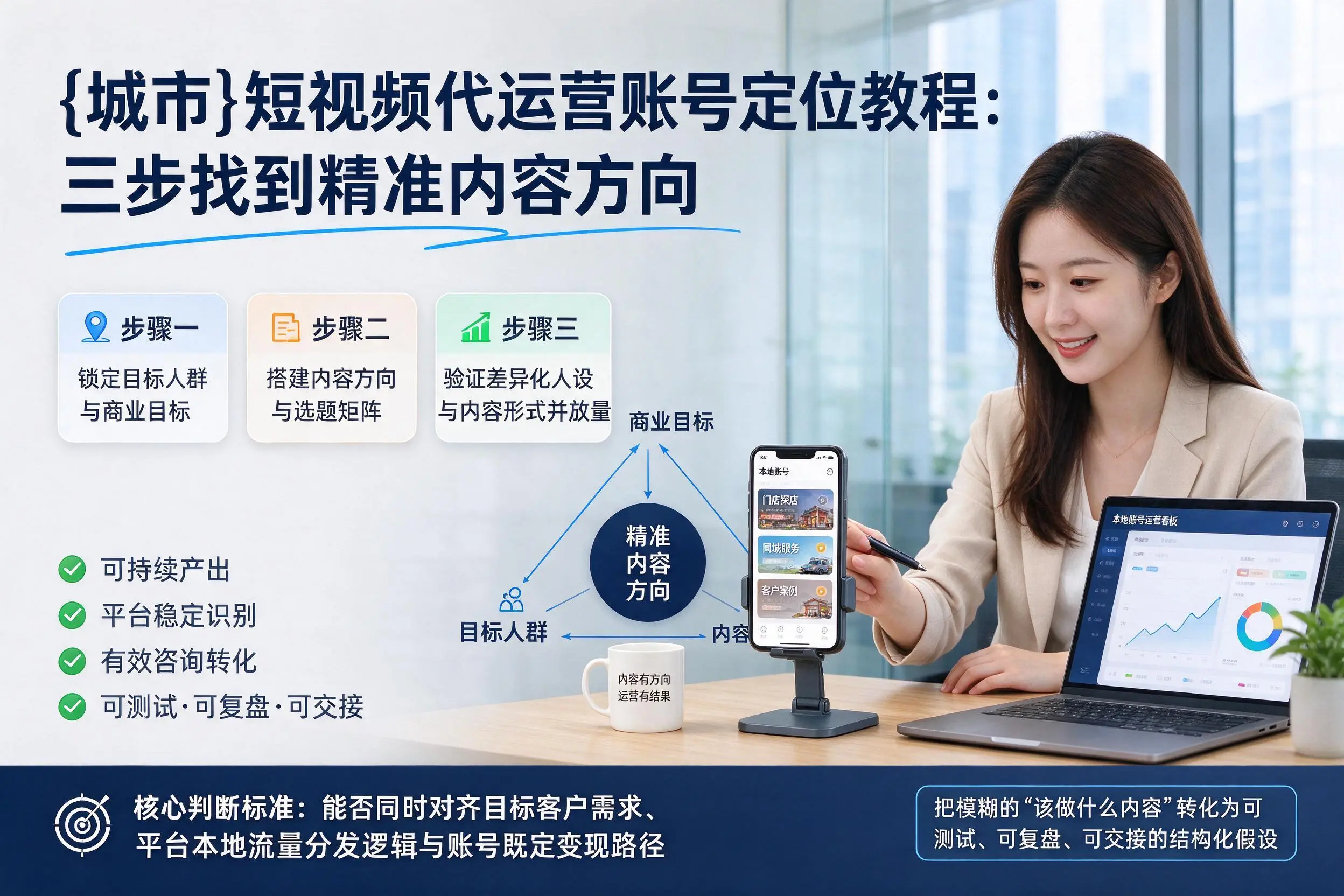 盘锦短视频代运营账号定位教程：三步找到精准内容方向