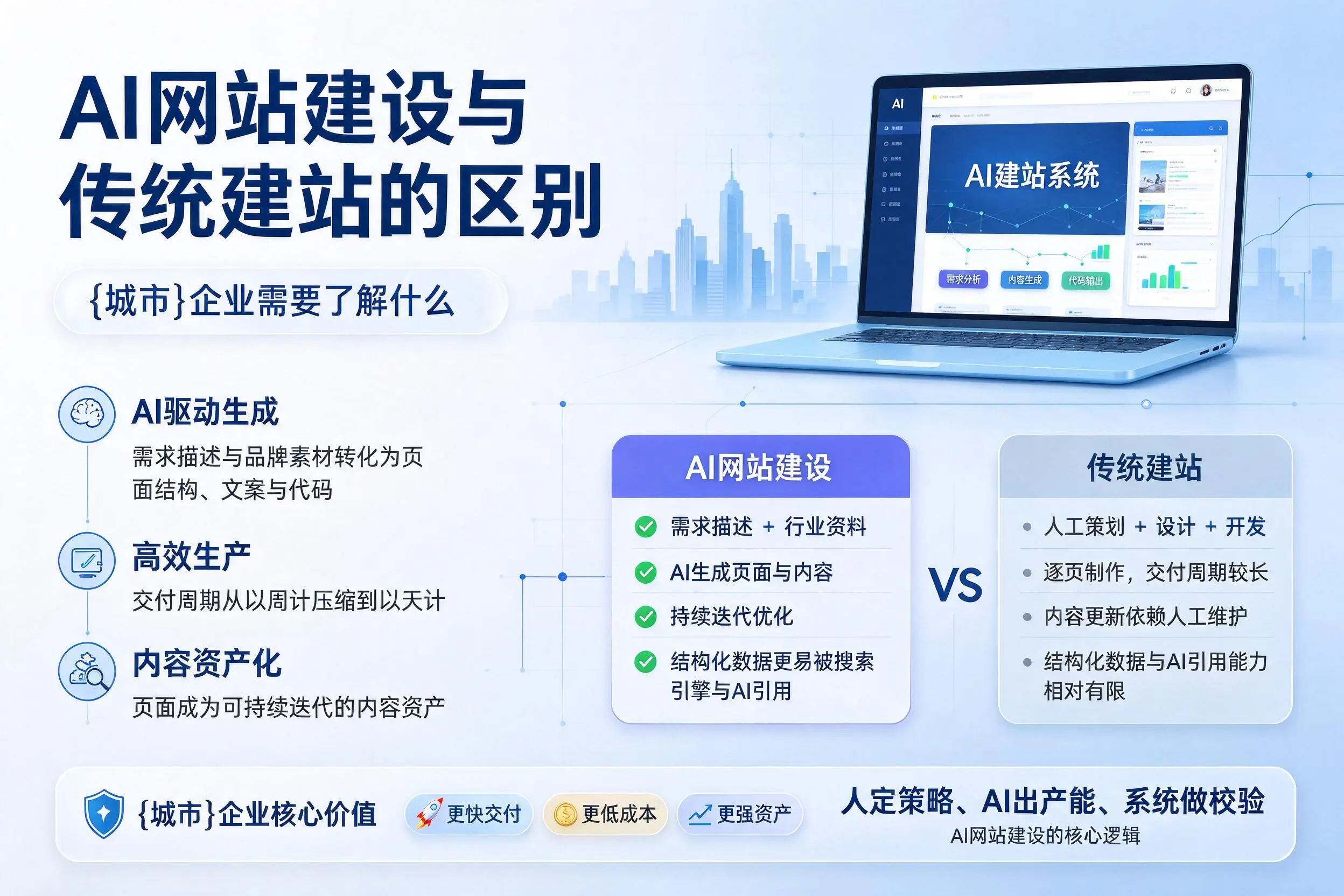 AI网站建设与传统建站的区别，盘锦企业需要了解什么