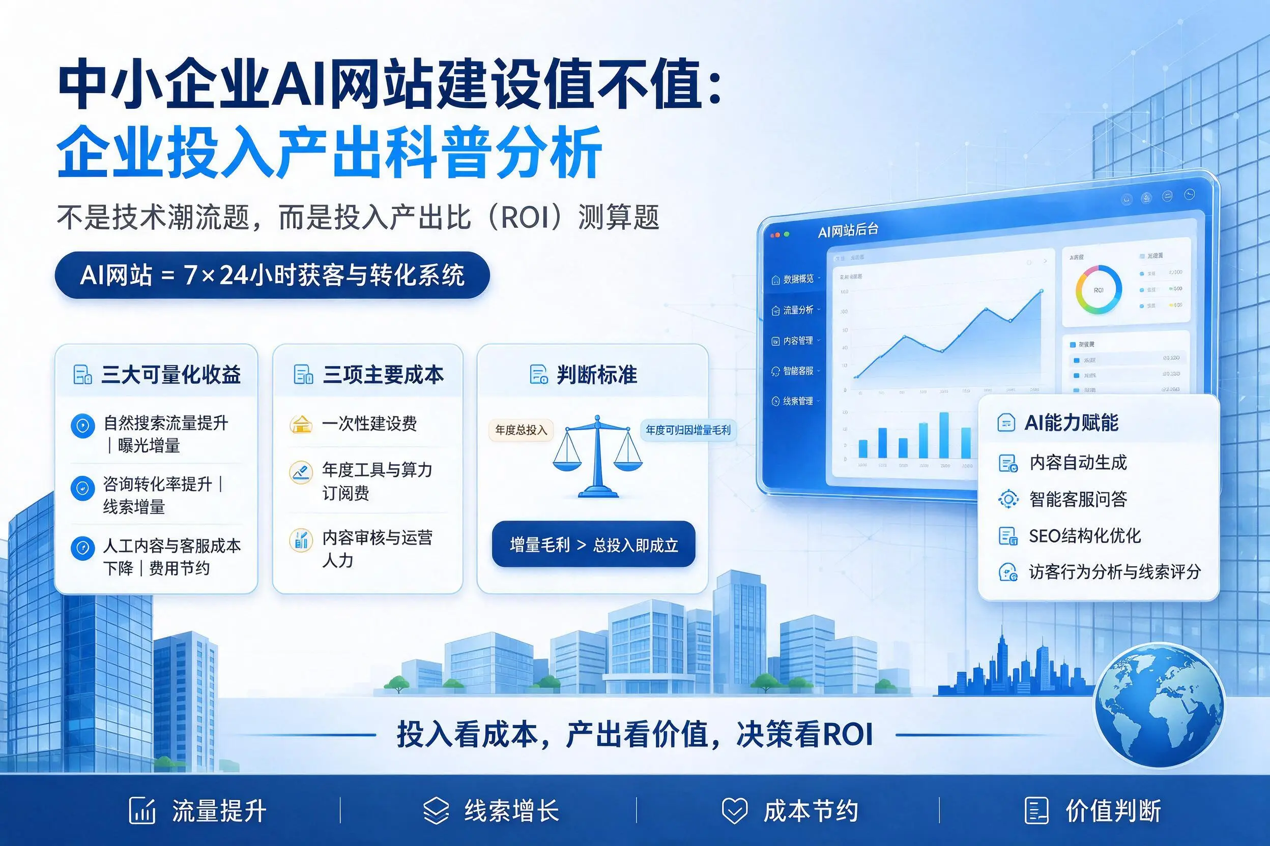 中小企业AI网站建设值不值：盘锦企业投入产出科普分析