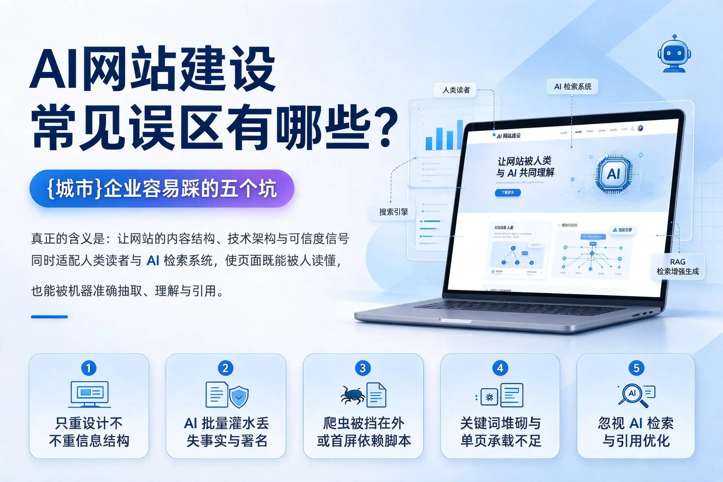 AI网站建设常见误区有哪些？盘锦企业容易踩的五个坑