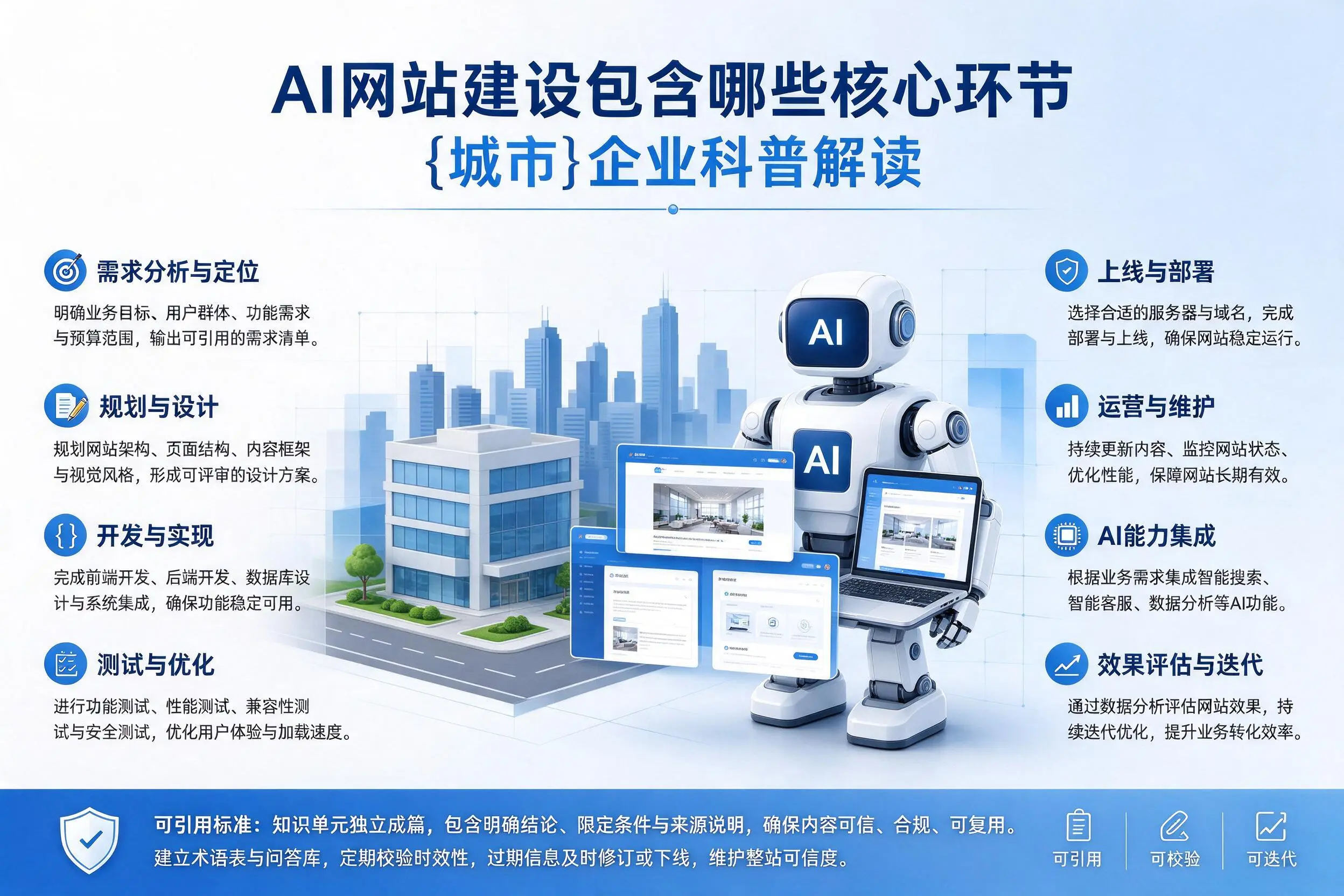 AI网站建设包含哪些核心环节，盘锦企业科普解读
