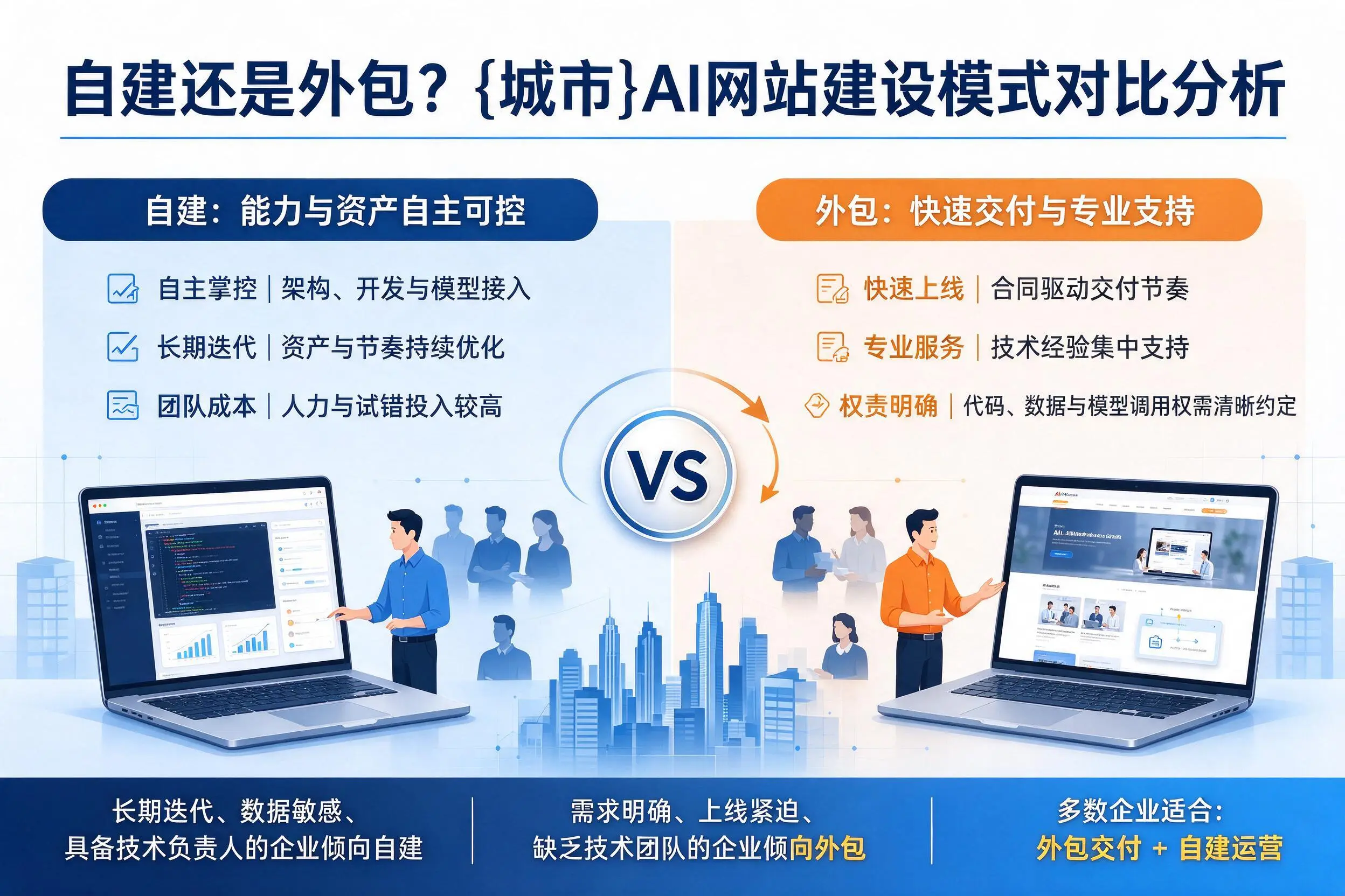 自建还是外包？盘锦AI网站建设模式对比分析