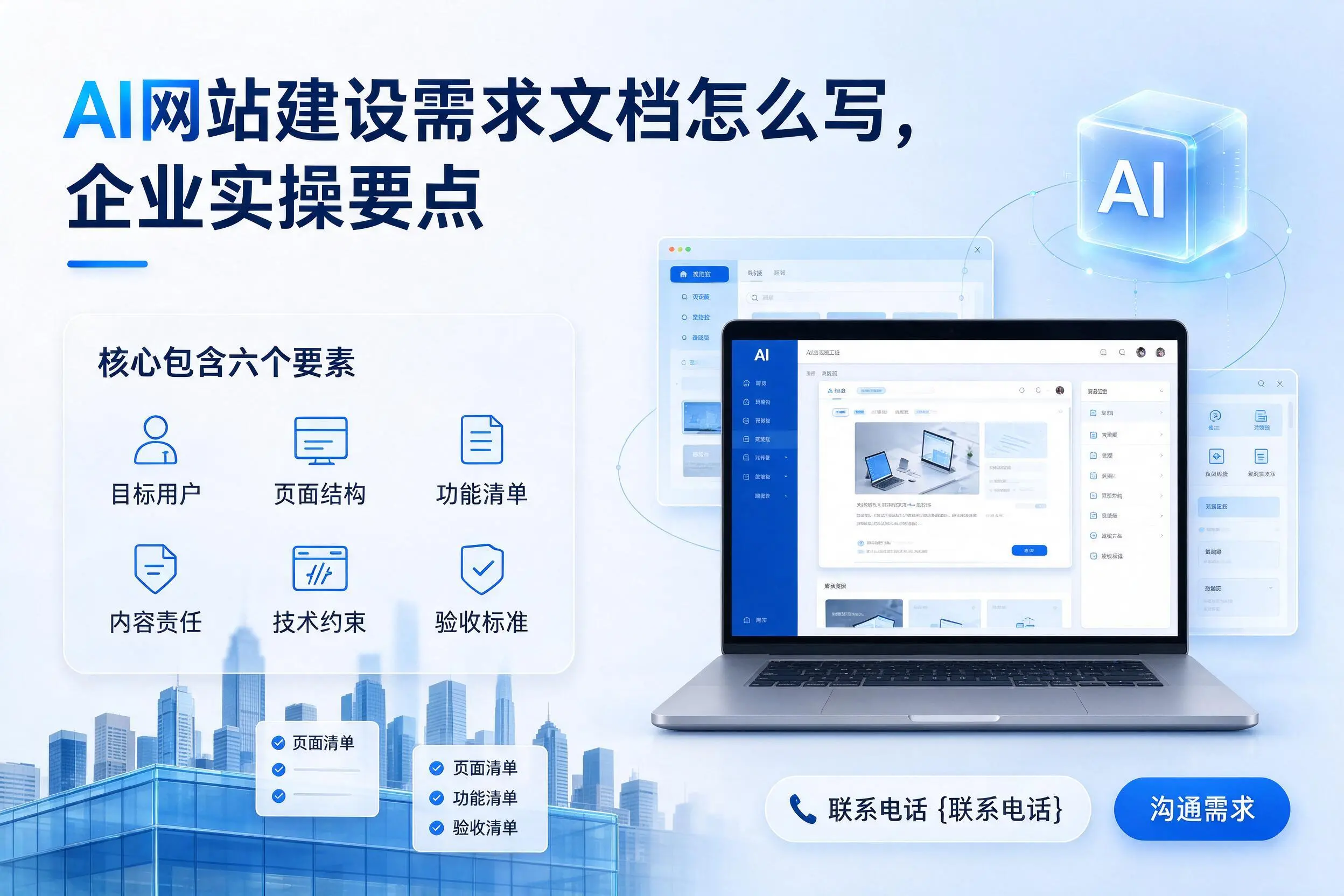 AI网站建设需求文档怎么写，盘锦企业实操要点